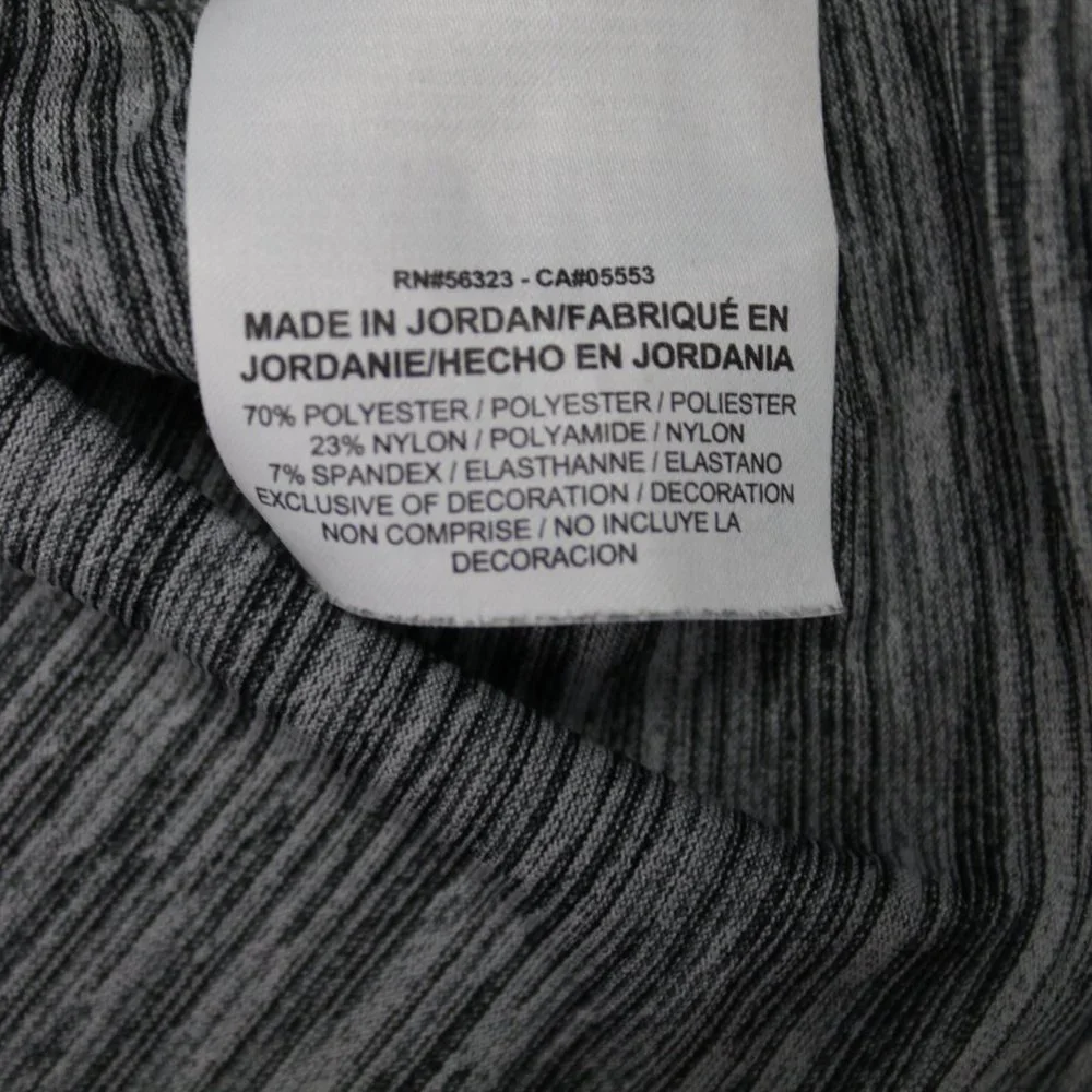 Nike Pro Shirt Mens Small Gray Fitted Dri-Fit Poly/Nylon Stretch S/S Pullover‎